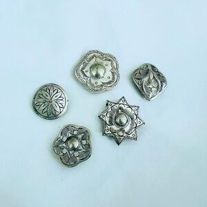 Vintage Southwestern Navajo Silver Button Covers